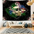 thumbnail image 5 of Tapiz de calavera Tapiz de hongos coloridos Tapiz de constelación Tapiz de estrellas negras Tapiz de tarot psicodélico para colgar en la pared de la habitación, 5 of 5
