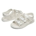 thumbnail image 4 of Dream Pairs Kids Girls Boys Summer Open Toe Sandals with Adjustable Strap Buckle Shoes Toddler/Little Kid SDSD2210K BEIGE/WHITE Size 8, 4 of 5