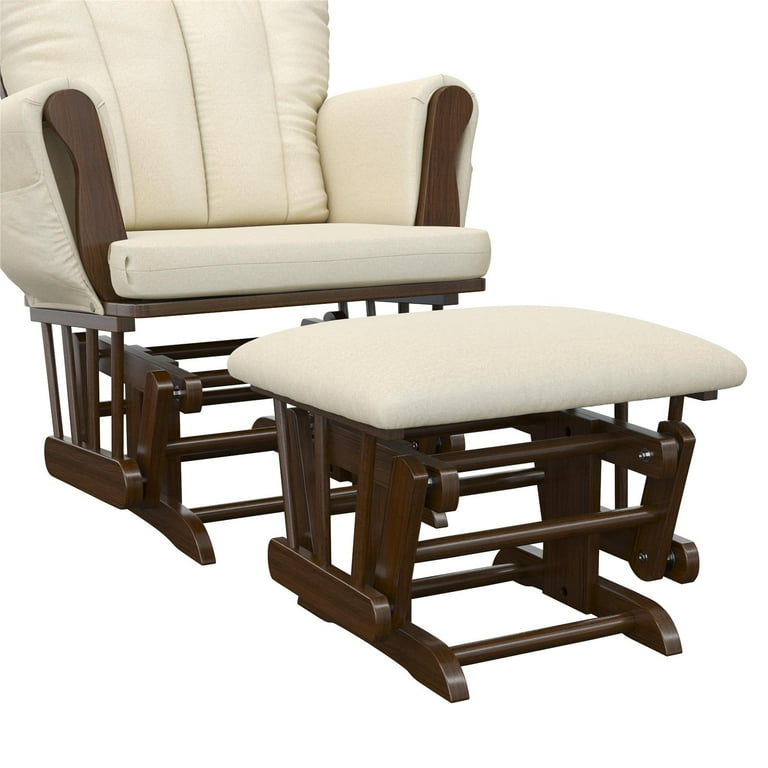 wooden rocking baby glider and ottoman set