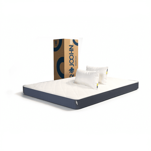 Colchón en Caja + 2 Almohadas DR JOOHN Individual Basic 14cm Altura Semi-Firme, Para todas las edades.