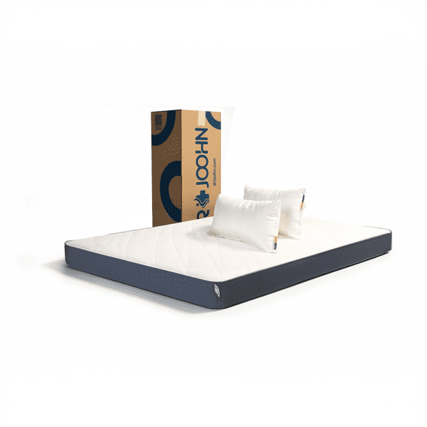 Colchón en Caja + 2 Almohadas DR JOOHN Individual Basic 14cm Altura Semi-Firme, Para todas las edades.