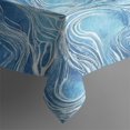 thumbnail image 5 of Blue White Tie Dye Wave Pattern Square Tablecloth,Waterproof Square Table Cover,Wipeable Spillproof Washable Table Cover for Home Kitchen Party Decor 60"x60"(152x152cm), 5 of 6