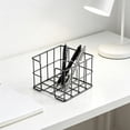 thumbnail image 5 of YiJuHui Desktop Mesh Organizer Basket - Wrought Iron Openwork Grid Stationery Holder for Sticky Notes, Paper Clips, Receipts, Memo Pads - Office Desk & Home Storage Solution, 5 of 6
