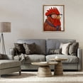 thumbnail image 2 of Stupell Industries Trendy Rooster with Tie Animals Painting Brown Floater Framed Canvas Art Print Wall Art, 25 x 31, 2 of 9
