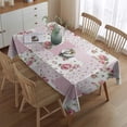 thumbnail image 2 of Pioneer Flower Rectangle Tablecloth 60"x84",Waterproof Polyester Rectangle Table Cloth, Wipeable Spillproof Polyester Tablecloth for Dining, Camping, Indoor and Outdoor, 2 of 5