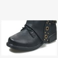 thumbnail image 4 of Chenyee Fashion Ankle Boots for Women Fold Over Buckle Strap Mid Calf Gothic Motocycle Booties, 4 of 6
