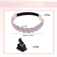 thumbnail image 2 of Uxcell 2 pares de correas para zapatos de tacón, correas elásticas con strass, reemplazo de cordones para mujeres, rosa + plateado degradado, 2 of 7