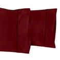 thumbnail image 2 of 1200-Thread Count 100% Egyptian Cotton Solid Pillowcases, 2-Piece Pillowcase Set by Blue Nile Mills- King, Burgundy, 2 of 5