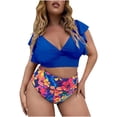thumbnail image 2 of Feimerou Women Two Piece Plus Size Tankini Swimsuits High Waisted Tummy Control Bathing Suits Sexy Bikini Swimsuits with Bottom Sale, 2 of 5