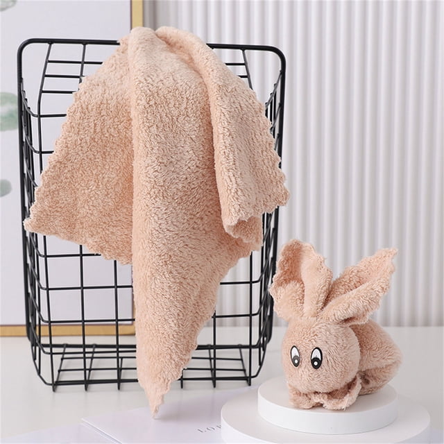 Cqxid Towel Under $5 Bunny Towel Rabbit Handkerchief Bunny Shape Towel Plush Rabbit Gift All