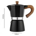 thumbnail image 2 of 6-Cup Black Coffee Maker, Made of Aluminum, Compatible with All Heat Sources Except Induction, 2 of 3