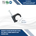 thumbnail image 4 of Soporte para tubería XFITTING J-Hook de 1/2 pulgada con clavo, 25 piezas, 4 of 7