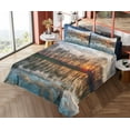 thumbnail image 4 of Ambesonne Colorful Fitted & Top Sheet Set with Shams, Boho Sunset, Multicolor, 4 of 5
