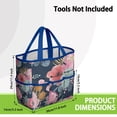 thumbnail image 3 of Garden Tool Bag,Pioneer Flower Floral Print Pattern Garden Tool Organizer,Garden Gifts,Waterproof Multi-Pocket Garden Tool Storage 11.8x5.5x11.4 Inch(Tools NOT Included), 3 of 6