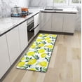 thumbnail image 2 of Watercolor Lemon Kitchen Rugs Set Non-Slip Anti Fatigue Mat 2 PCS Comfort Standing Floor Mats Thick Memory Foam Cushioned for Home Kitchen Office Decor,17.3" x 28" + 17.3" x 47", 2 of 6