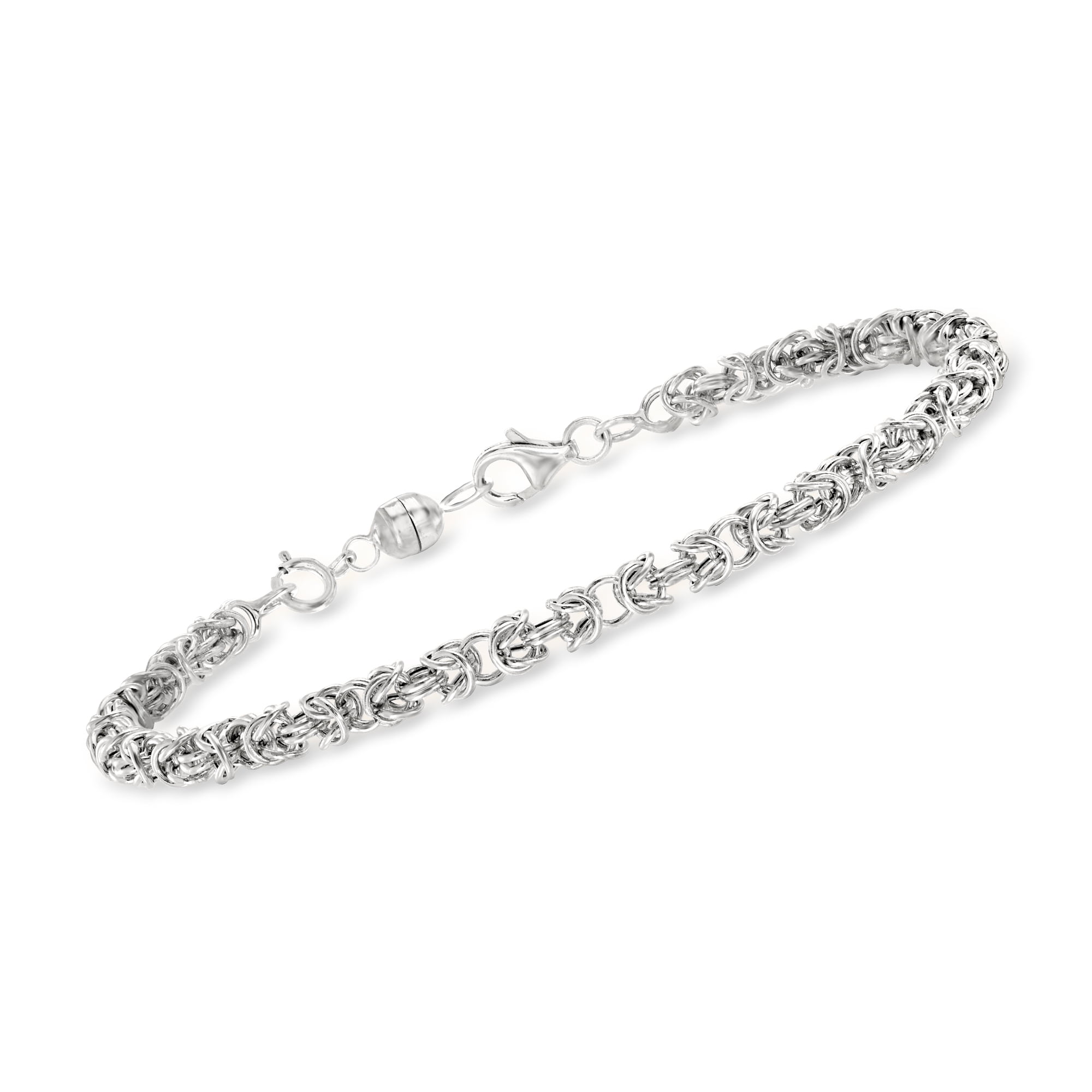 Ross-Simons Italian Set Of 2 Small Magnetic Clasp Converters: 14kt Yellow Gold and 14kt White Gold, Women's, Adult