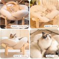 thumbnail image 5 of Elevated Cat Bed Wooden with Cushion Fluffy Pet Couch Sofa for Indoor Cats Raised Kitty Lounge Chair Suitable for Puppy, Cat Furniture(White), 5 of 18