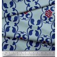 thumbnail image 3 of Soimoi Poly Georgette Fabric Floral & Filigree Damask Print Sewing Fabric Yard 52 Inch Wide, 3 of 3