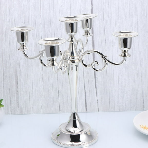 Masteelf  Wedding Candlestick Decoration Candlesticks Stand Holder Silver