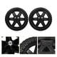 thumbnail image 3 of FELTECHELECTR 2 ruedas de goma para carrito de compras, color negro, plegables, de repuesto, accesorios para carritos rodantes, ruedas de placa resistentes., 3 of 6