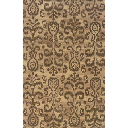 Sphinx Anastasia Area Rug 68002 Sand Floral Damask 5  x 8  Rectangle Manufacturer: Sphinx RugsCollection: AnastasiaStyle: Anastasia: 68002 Sand Specs: 100% WoolOrigin: Made in IndiaAnastasia from Sphinx by Oriental Weavers is a new collection of area rugs that modernize traditonal woven textile patterns  such as ikat  by bringing them to the floor. These beautiful carpets are naturally dyed and handtufted in India using 100% wool. Using the sophisticated blends of natural colors of tans  ivories  and browns that are inherent to un-dyed wool  the patterns create a casual and elegant warmth perfect for any room.