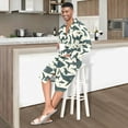 thumbnail image 4 of Dailycode Men Robe Lightweight Soft Bathrobes Kimono Nightgown Shark Silhouette, 4 of 6