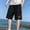 Men's Black Summer Beach Shorts, variant on Flash Picks HOOMEUMY Men's Summer Solid Color Shorts Drawstring Elastic Waist Loose Fit Pockets Bermuda Beach Shorts Black 10