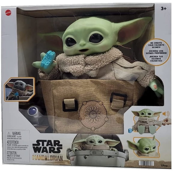 Star Wars The Mandalorian Grogu with Cookie Premium Plush Bundle