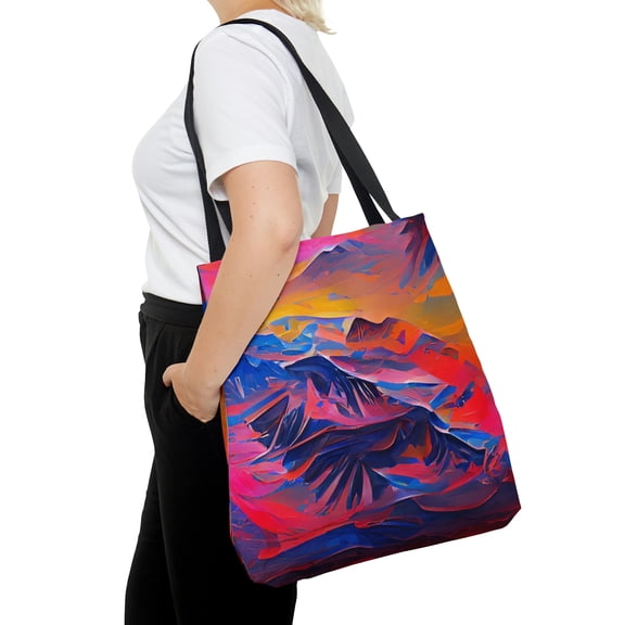 Idaho/Jackson, Wyoming/ Mountain Range/ Sunset - Large Tote carry on Bag