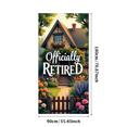 thumbnail image 2 of LUUFILx Retirement Banner Officially Retired Garden Decor Party Backdrop Celebration Party Supplies Photography Props Personalized Yard Sign Outdoor Decoration, 2 of 8