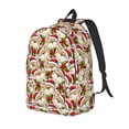 thumbnail image 1 of Balery Christmas Hat bear Mochila Clásica Impresa Básica para Viaje, Mochila Escolar Resistente al Agua, Mochila de Lona con Correas Ajustables-Medium, 1 of 5