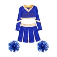 thumbnail image 3 of Aislor Uniforme de Cheerleading pour Filles Enfants Tenues de Cheer Patchwork Métallique Costume de Compétition Performance C02 12, 3 of 5