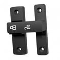 thumbnail image 4 of Cerradura para puerta de granero, 180 degree, luminosa, de aleación de zinc, con tornillos para jardín y baño. Negro, 4 of 9