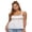 White, variant on LMLYSoH Women's Babydoll Tank Tops Stylish Lace Trim Solid Color Loose Hem Square Neck Spaghetti Strap Sleeveless Camisoles