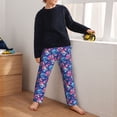 thumbnail image 5 of Hirioo Blue Skull Flower for Teenagers' Pajama Pants Womens Lounge Pants with Pockets Pj Bottoms Pants for Men-Large, 5 of 6