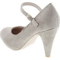thumbnail image 3 of Bella Marie Women's Mary Jane Ankle Strappy Scalloped Mid Heel Dress Pump, 3 of 7