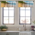 thumbnail image 3 of LALILO Kitchen Curtain Valance Beautiful Landscape Famous Rod Pocket Window Curtain 52"x 18" Set of 2, 3 of 5