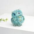 thumbnail image 4 of Handcrafted Owl Natural Crystal Stone Resin Figurines Colorful Crystal Owl Ornaments 2Pcs, 4 of 4