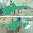 thumbnail image 4 of Table Tennis Table 8ft Green Mid-Size Ping Pong Conversion Top Foldable & Portable Table Tennis Table Top for Indoor Games,Indoor Ping Pong Table, 4 of 12