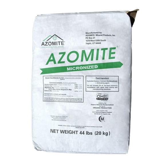 44lb Micronized Azomite All Natural, Organic Trace Mineral Fertilizer Powder