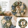thumbnail image 5 of 3D Fabric Poke Wreath DIY Kit,9.84 Inch Christmas Fabric Poke Art Kit for Adults Beginners,Handmade Door Entryway Wall Decor, 5 of 6