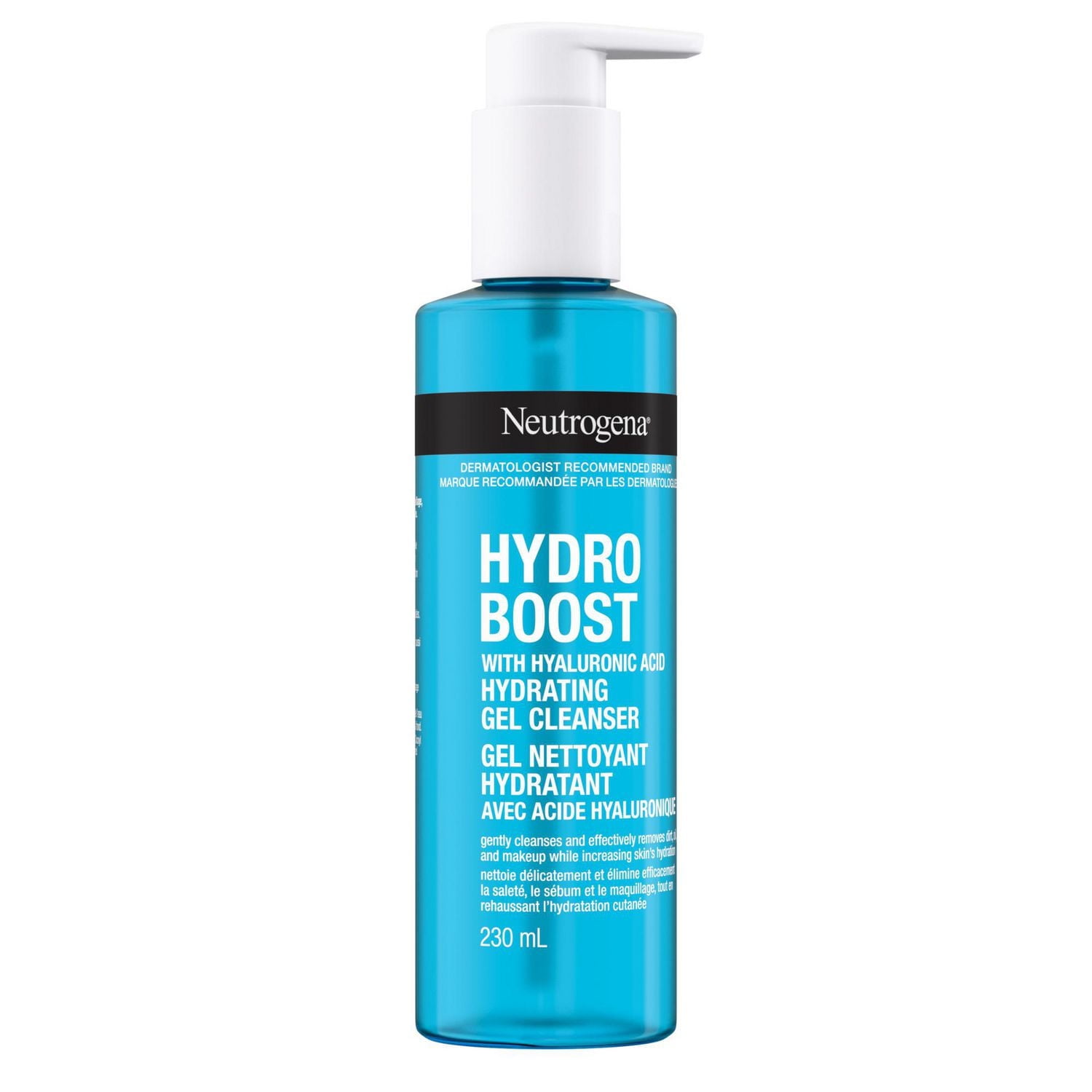Neutrogena Hydro Boost Hydrating Cleansing Gel, Facial Cleanser, Hyaluronic Acid, Non Comedogenic, Paraben Free, 230 mL