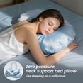 thumbnail image 3 of COOKCOK Ergonomic Cervical Memory Foam Pillow for Neck Pain Relief, Cooling Shell Cloud Bed Pillow for Side Back Sleepers, Blue, 3 of 7
