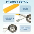 thumbnail image 3 of Uxcell 2 Pcs Cookie Scoops, Ice Cream Scoop with Trigger for Baking Cookie Dough Rice Pudding Kitchen Gadget, Yellow, 3 of 6