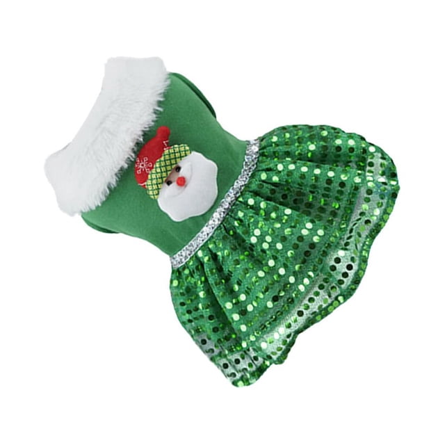 Ropa para perros Greeniant Vestido de Navidad Verde/L