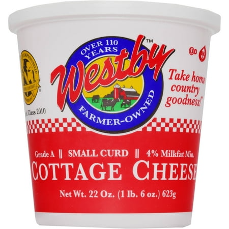Westby Grade A 4% Milk Fat Small Curd Cottage Cheese, 22 Oz.