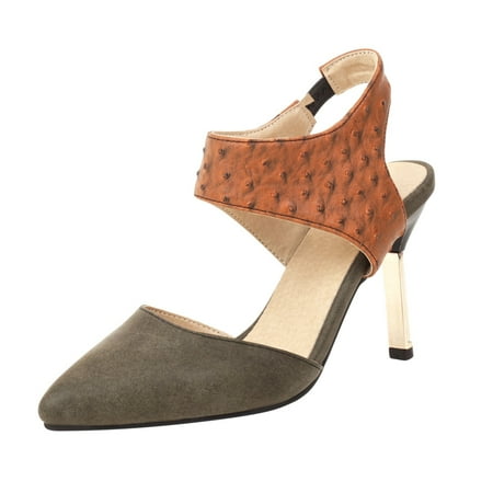 

Gzztg Sandals Women Women S Shoes Elastic Band Super High Heel Pointed Toe Casual Heels