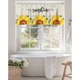 thumbnail image 4 of Sunshine Watercolor Valances for Windows Sunflowers Bees Retro Linen Farmhouse Valance Rod Pocket Short Window Treatments Curtains for Kitchen Bathroom Living Room Bedroom, 42 x 12 Inch, 4 of 7