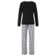 thumbnail image 4 of Conjunto de pijamas navideños familiares a juego: camisetas con estampado de letras y pantalones a cuadros. Pijamas de vacaciones para papá, mamá e hijos., 4 of 9