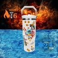 thumbnail image 5 of 30 oz Bee Flip Straw Tumbler with Top Handle for Bee Lover Insulated Resuable Vacuum Tumbler with Flip Straw and Handle for Home Office Car Dishwasher Safe Bee, 5 of 6